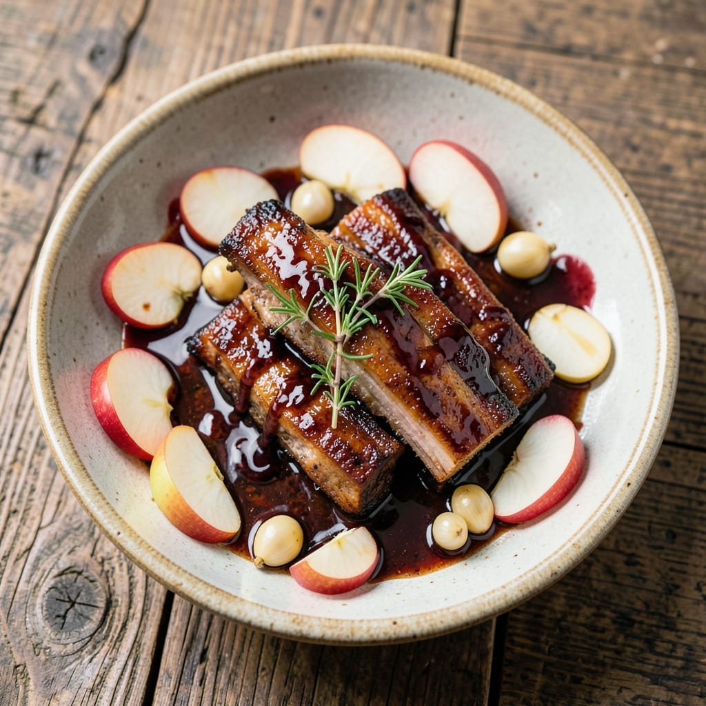 French Pork Ribs Recipe: Apple-Cider Braised Crispy Bark Triumph