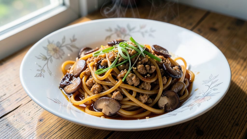 Minced Pork Mushroom Noodle Recipe: Umami-Packed Stir-Fry in 25 Minutes
