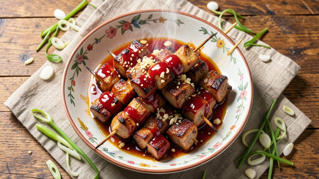 Asian Pork Kabobs Recipe: Charred Edges and Fragrant Five-Spice Bites