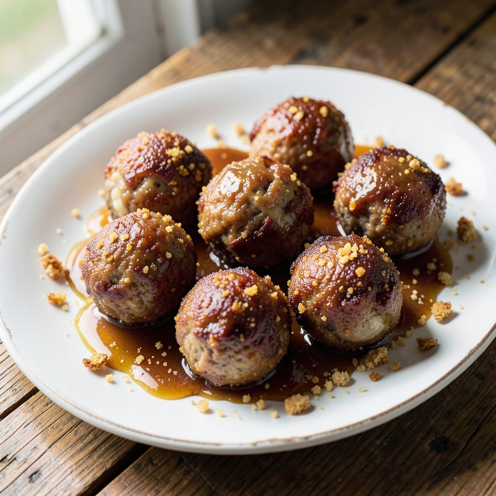Fried Pork Meatballs Recipe: Apple Cider Pan-Sear With Caramelized Crust