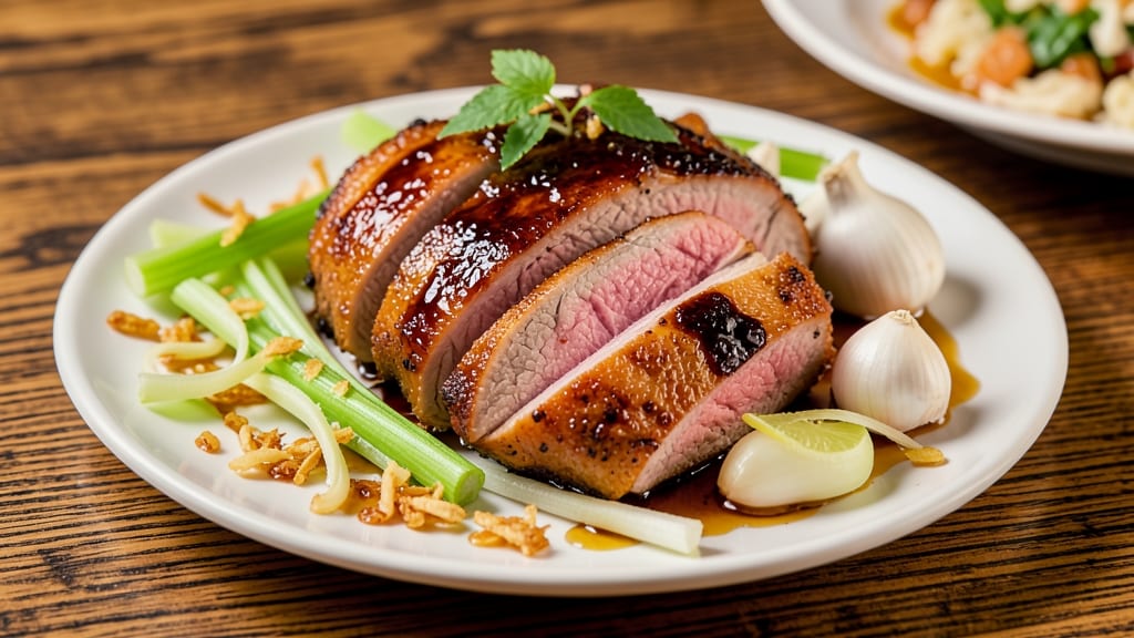 Miso Pork Roast Recipe: Celery Crown Crunch Over Umami-Rich Gravy