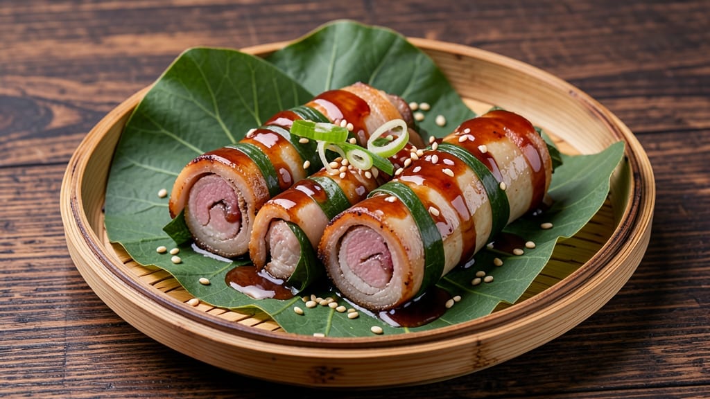Asian Pork Roll Recipe: Crispy Lotus Bites With Sweet Soy Glaze