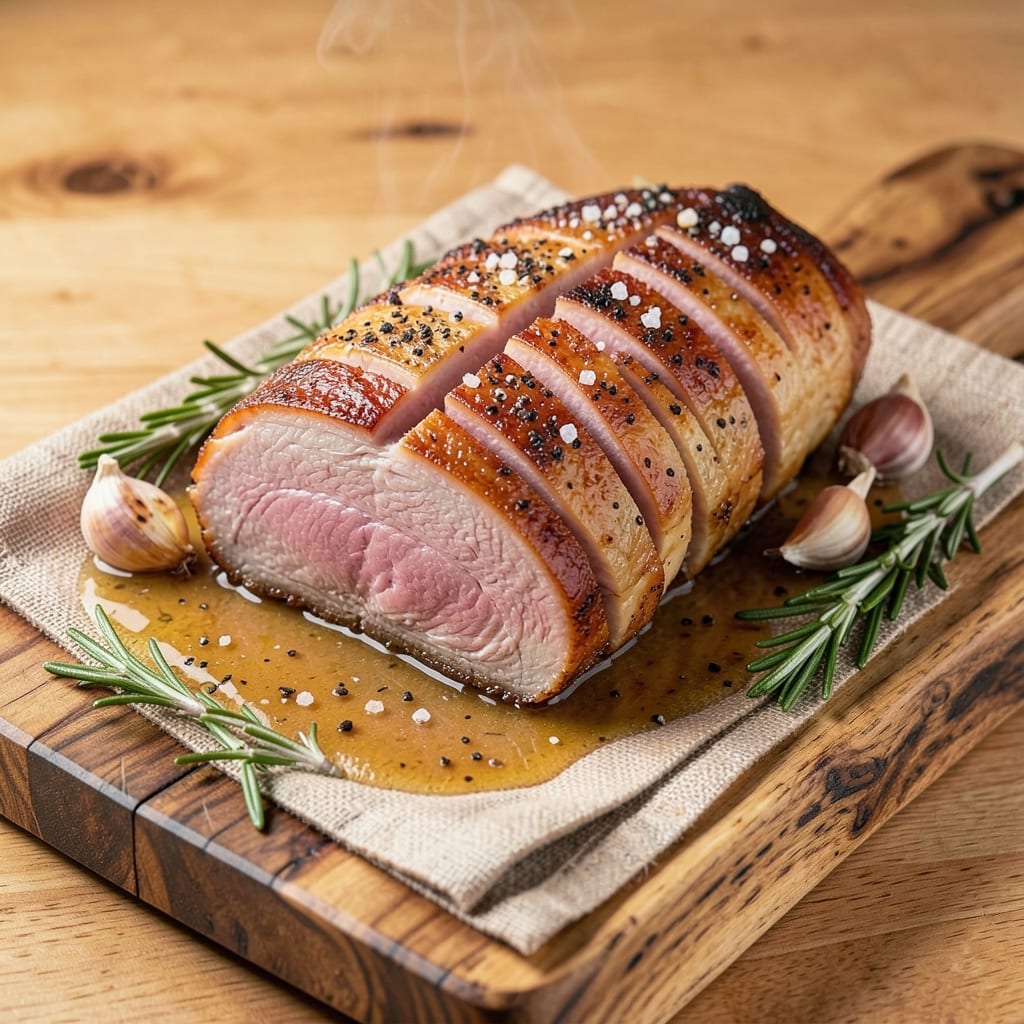 Frenched Pork Loin Rib Roast Recipe: Crispy Ribs and Juicy Pink Core