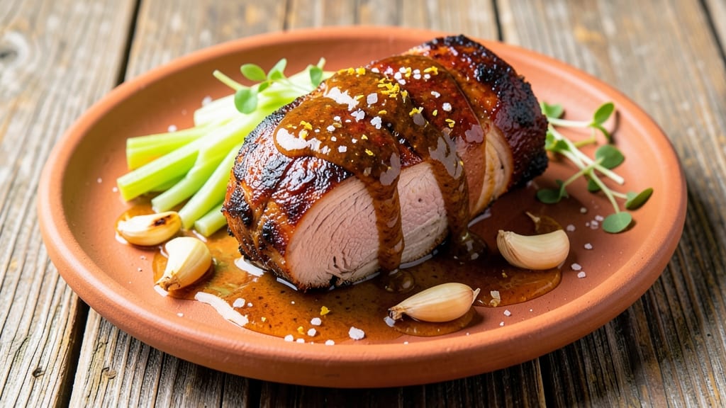 Achiote Pork Recipe: Smoky Annatto-Rich Shreds With Crispy Celery Crowns