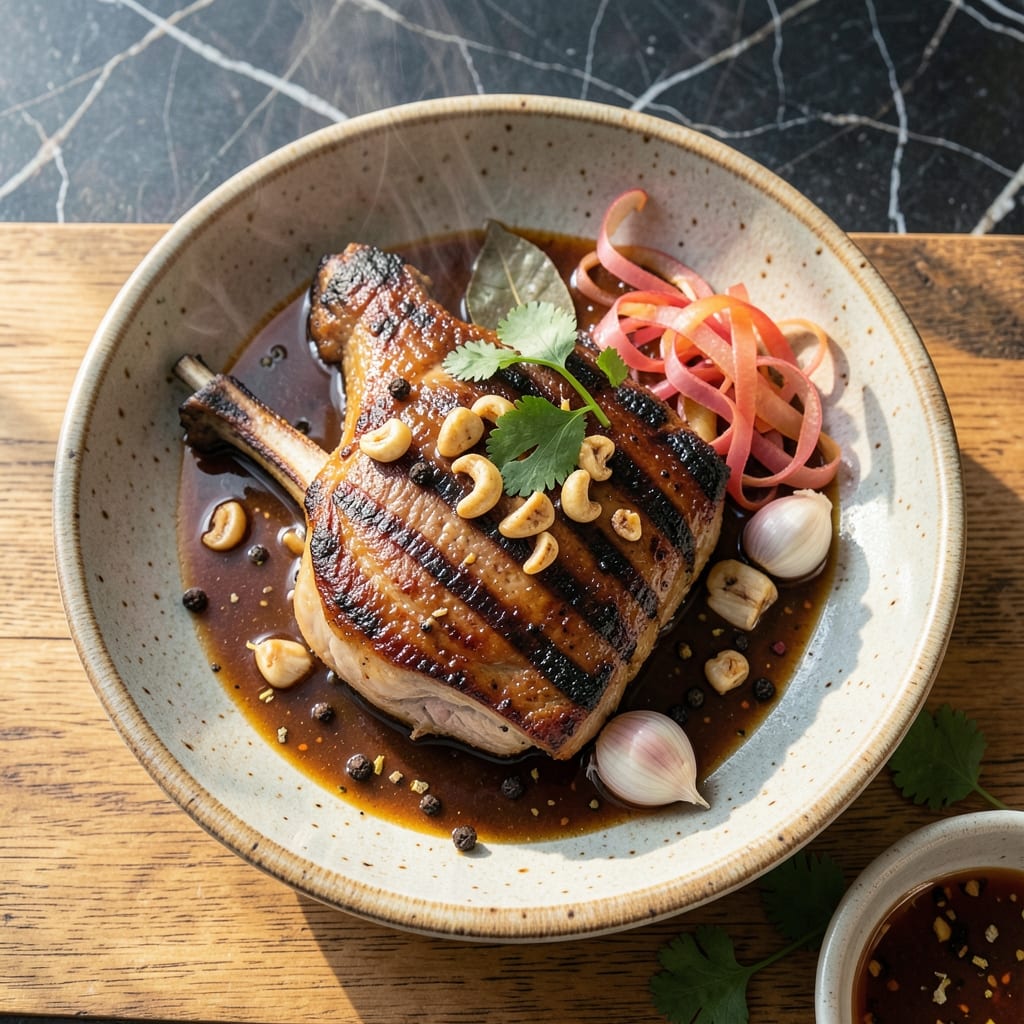 Filipino Grilled Pork Chops Recipe: Charred Vinegar-Kissed Tenderness with Soy-Caramelized Edges