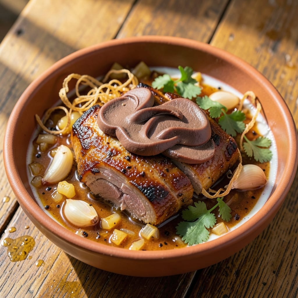 Filipino Pork Menudo With Liver Spread Recipe: Vinegar-Kissed Crisp Edges and Silky Centers