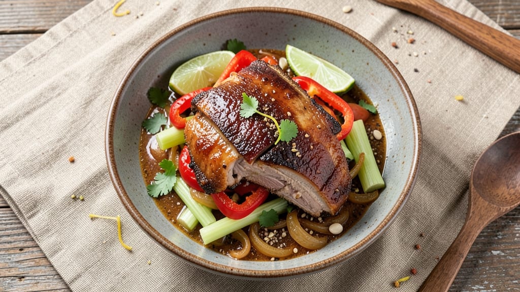 Cuban Pork Shoulder Slow Cooker Recipe: Moist Shreds With Celery Crown Crunch