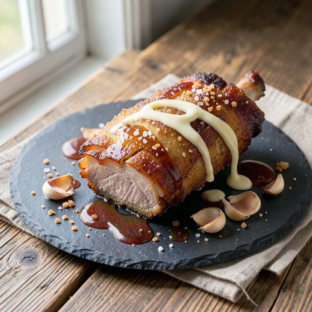 Fried Pork Knuckle Recipe: Apple-Cider Braised Crispy Bark & Juicy Pink Hearts