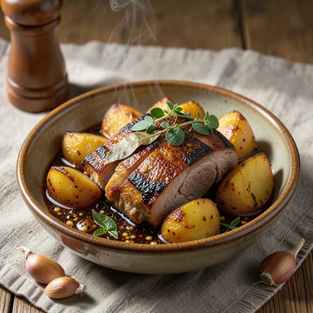 Filipino Pork Adobo With Potato Recipe: Vinegar-Soaked Crispy Edges and Silky Meat