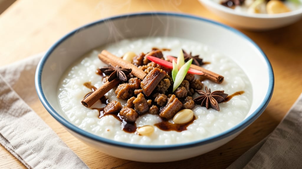 Minced Pork Congee Recipe: Silky Porridge With Fragrant Ginger and Star Anise