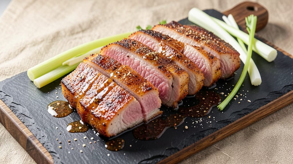 Air Fried Pork Tenderloin Recipe: Juicy Pink Hearts With Crispy Celery Crowns