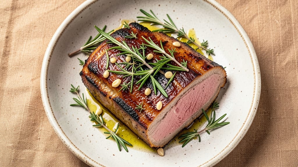 1-Pound Pork Loin Recipe: Juicy Pink Centers With Herb-Crusted Crisp