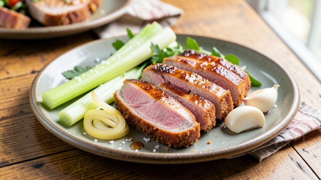 Aldi Pork Recipe: Celery Crown Crunch Over Smoky Onion Gravy