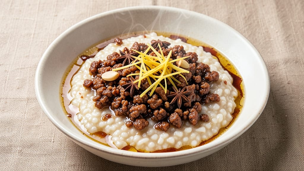 Minced Pork Porridge Recipe: Silky Congee With Fragrant Ginger and Star Anise