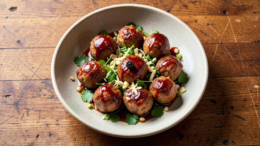 Mince Pork Balls Recipe: Herb-Packed Meatballs With Celery Crown Crunch