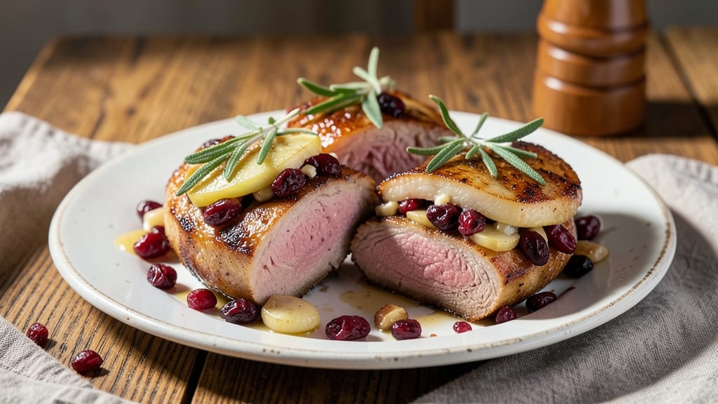 Apple Cranberry Stuffed Pork Chops Recipe: Sweet-Tart Filling That Caramelizes