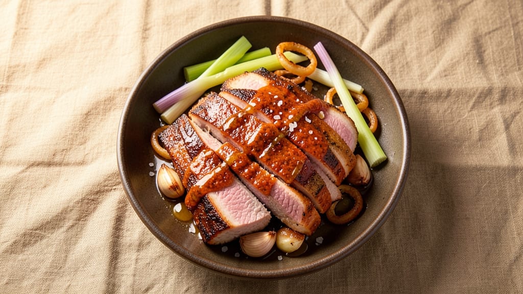 Alison Roman's Pork Shoulder Harissa Recipe: Spicy-Sweet Shreds With Crispy Celery Crowns