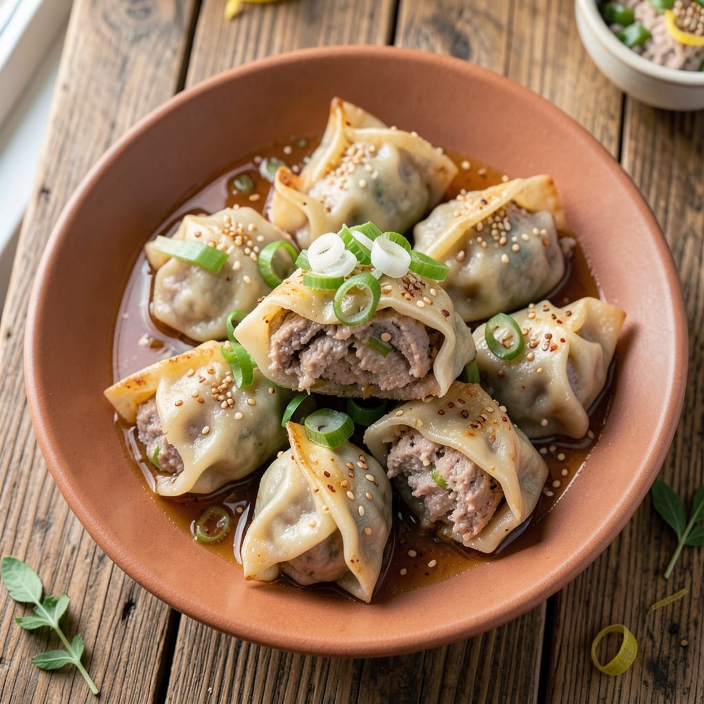 Frozen Pork Dumplings Recipe: Steamed Silky Wraps with Crispy Edges