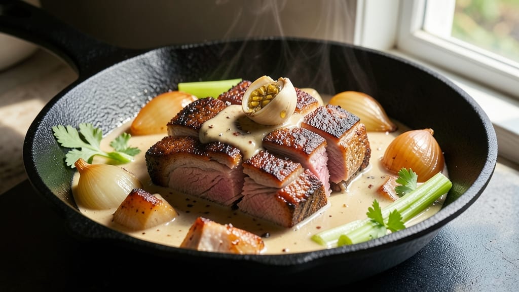 Milk Braised Pork Shoulder Recipe: Slow-Cooked Richness With Celery Crown Crunch