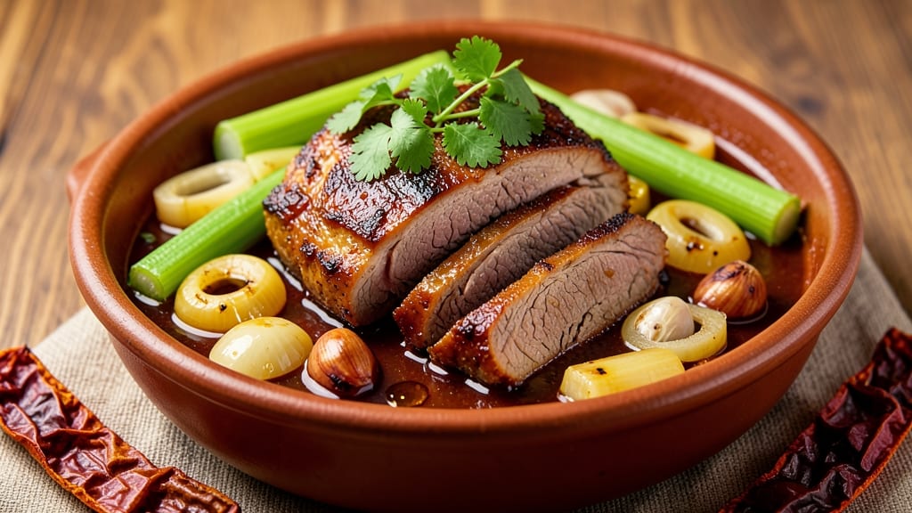Mexican Pork Shank Recipe: Slow-Braised Spice Bomb With Crispy Celery Crowns