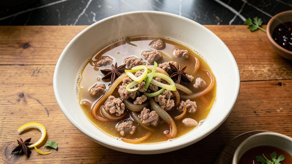 Minced Pork Soup Recipe: Fragrant Ginger and Star Anise Simmer