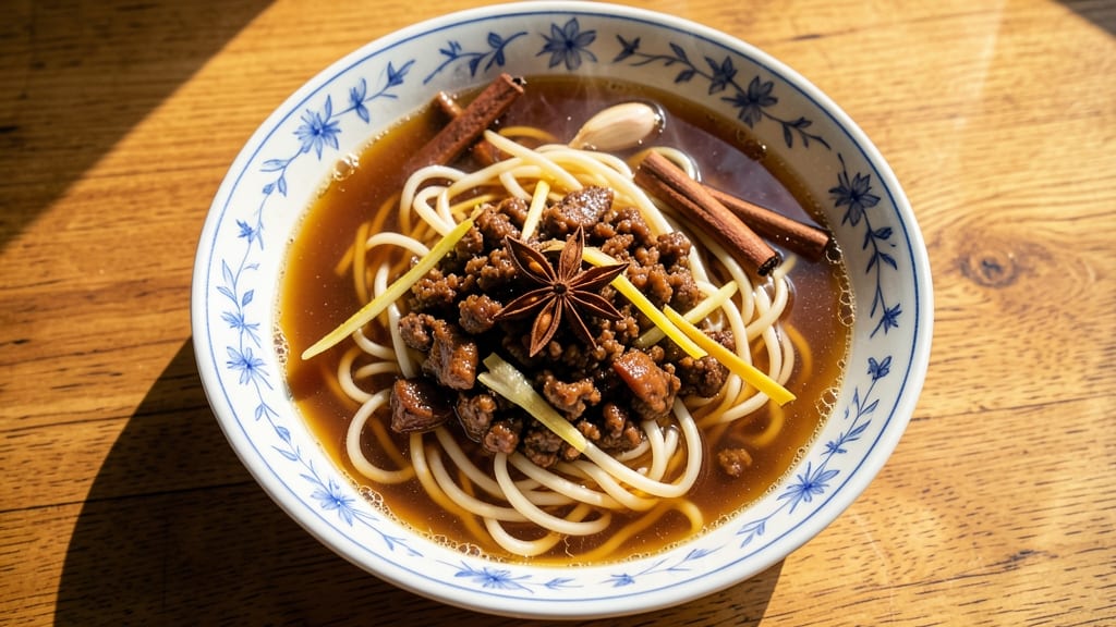 Minced Pork Noodle Soup Recipe: Fragrant Ginger-Lime Broth Over Slurp-Worthy Egg Noodles
