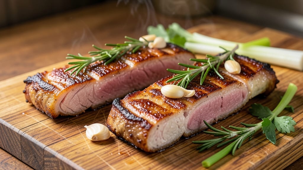Air Fry Bone-In Pork Chops Recipe: Crispy Celery Crowns Over Herbed Gravy Magic