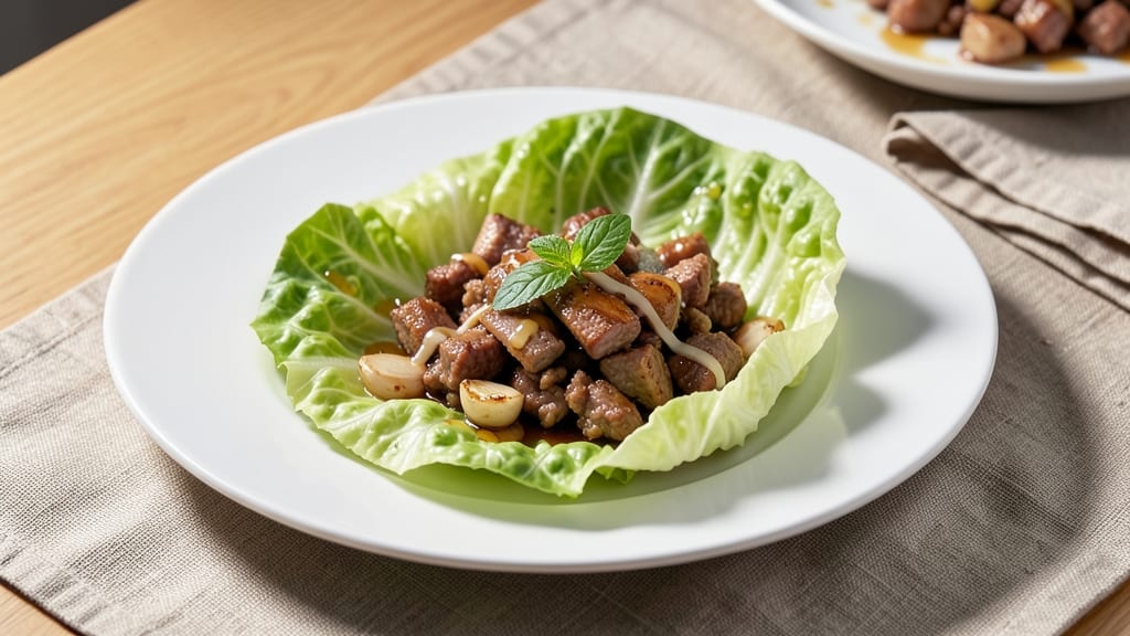Minced Pork With Lettuce Recipe: Crispy Lettuce Wraps With Savory Pork Filling