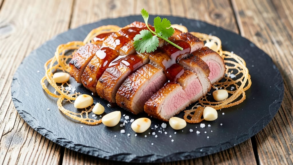 Ah So Pork Recipe: Celery Crown Crunch Over Sweet-Smoky Gravy