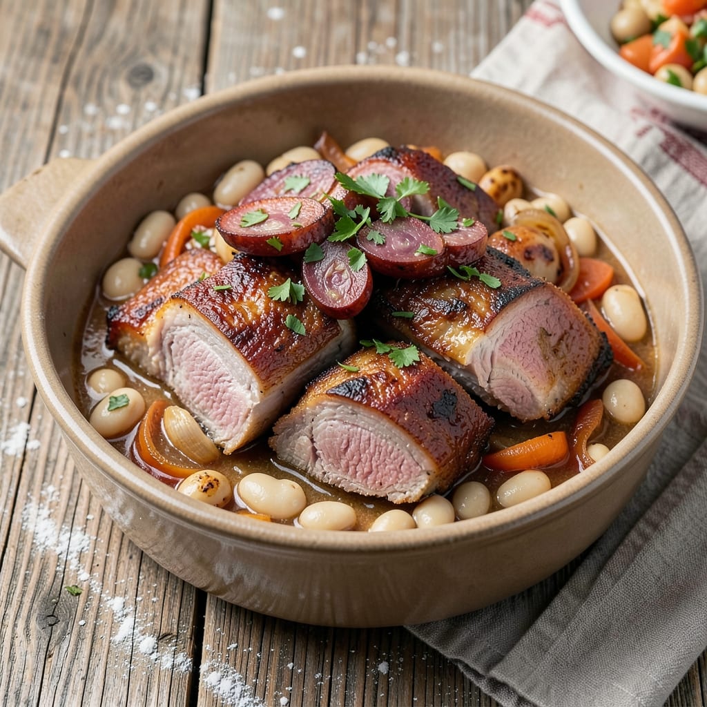 French Pork Cassoulet Recipe: White Bean and Sausage Layered Luxury