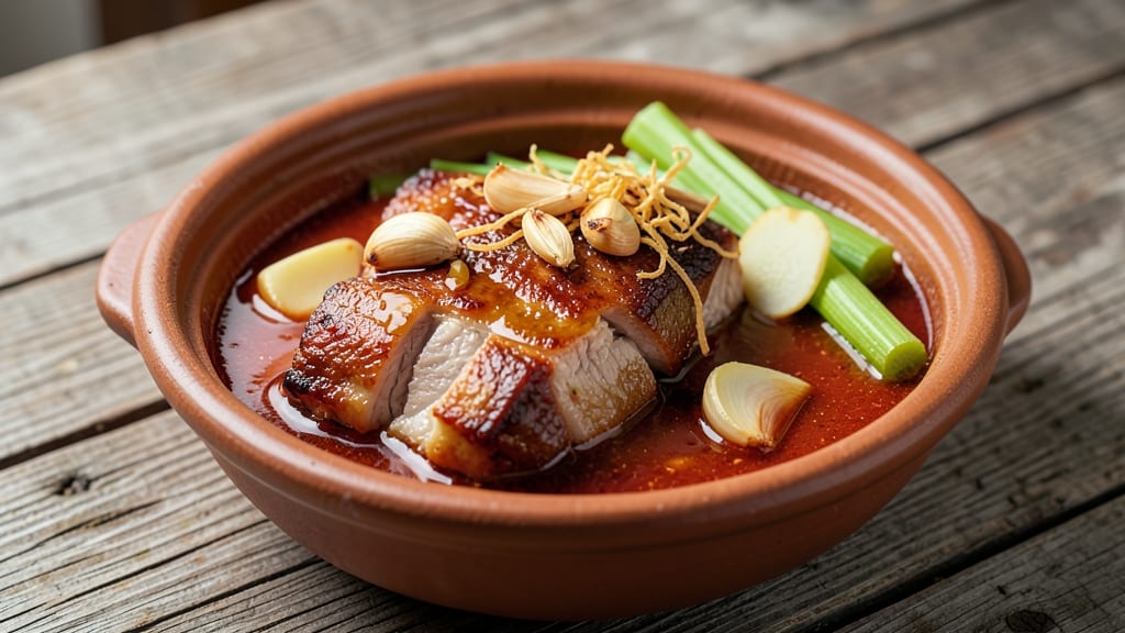 Adobong Labong With Pork Recipe: Slow-Cooked Richness With Celery Crown Crunch