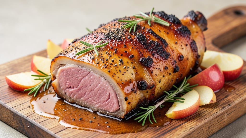 Air Fryer Rotisserie Pork Roast Recipe: Juicy Core With Crispy Celery Crowns