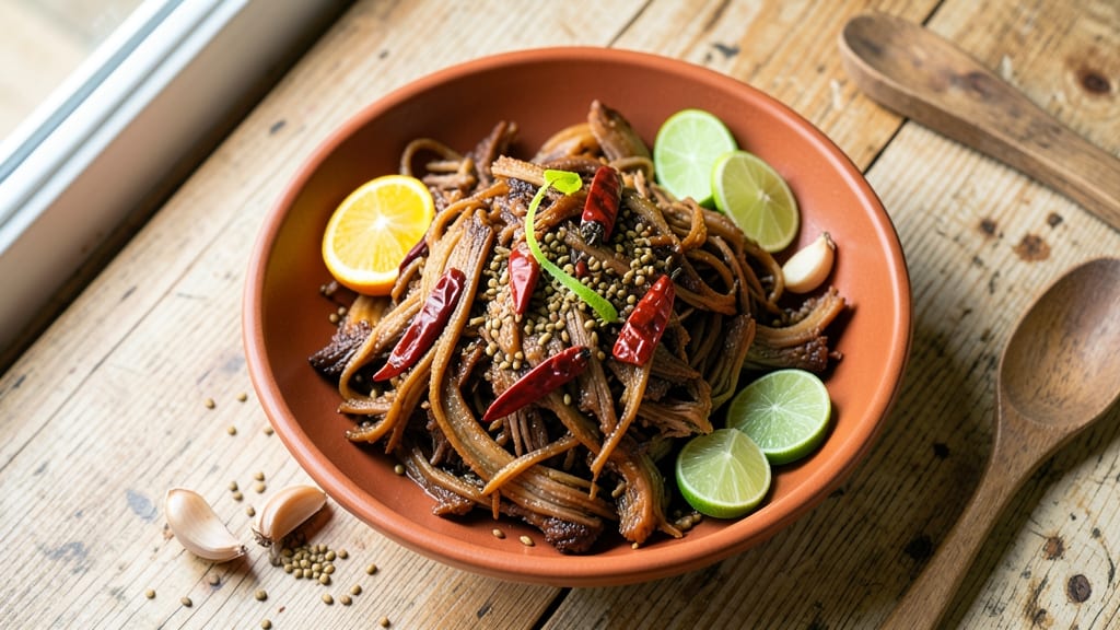 Mexican Smoked Pulled Pork Recipe: Chipotle-Infused Crunch Over Smoky Tomato Gravy