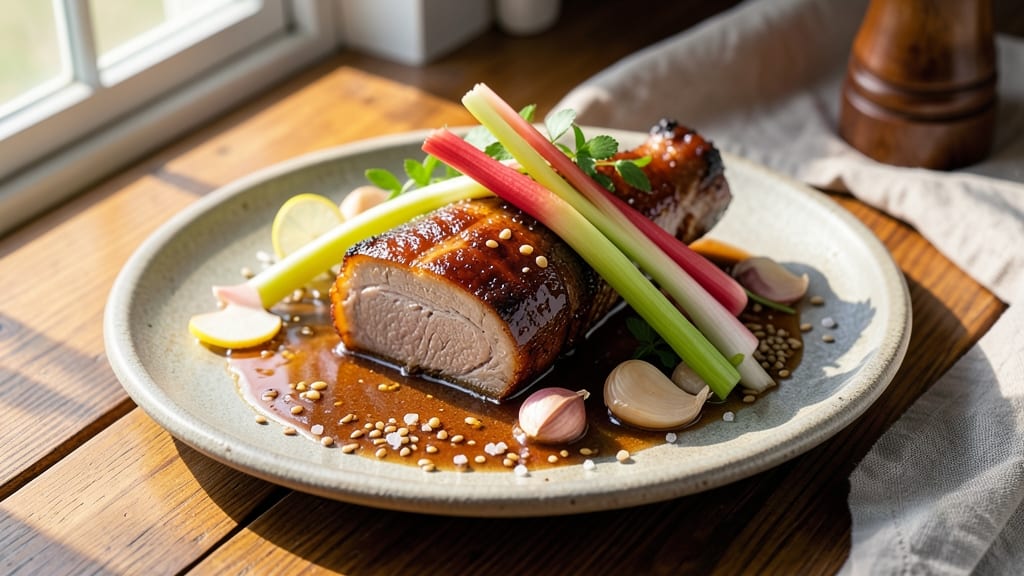 Asian Pork Shank Recipe: Slow-Braised Richness With Celery Crown Crunch