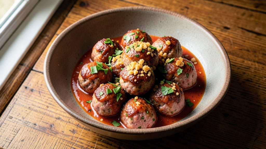 Minced Pork Meatballs Recipe: Herby Pan Sauce Magic in 25 Minutes
